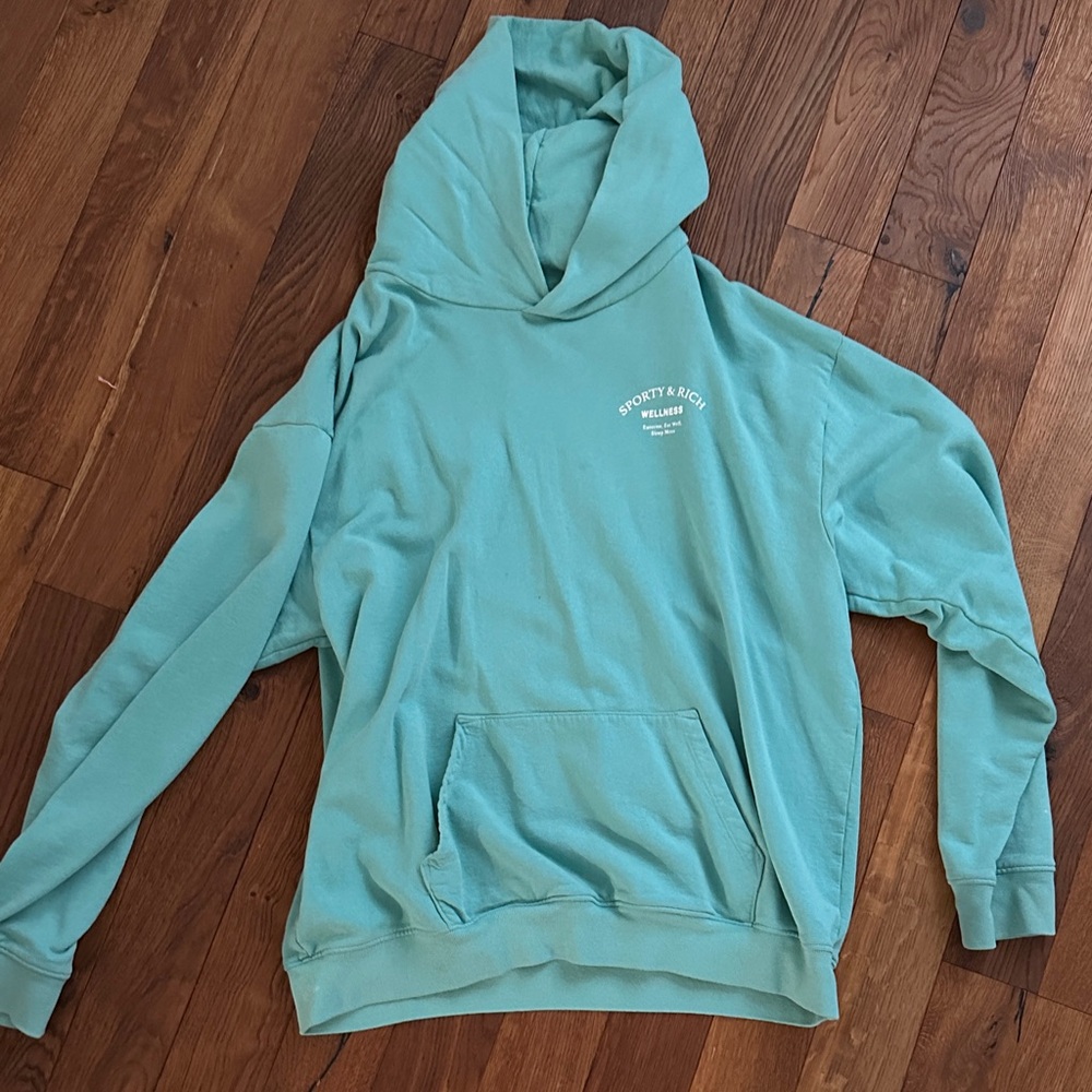 Sporty & Rich Aqua Hoodie